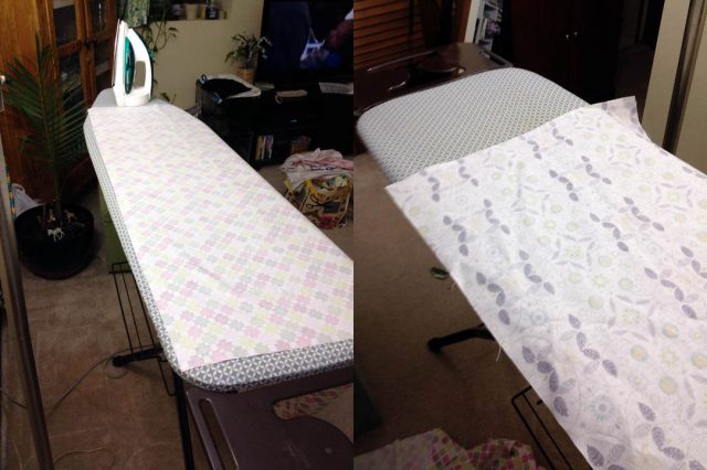 Pressing fabric on a traditional ironing board is a pain! A full width of 44" doesn't fit and the depth doesn't accommodate a fat quarter.