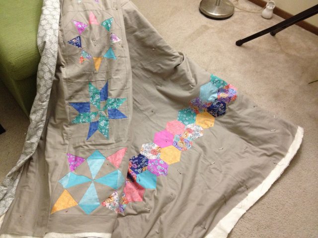 Basted and ready to Quilt