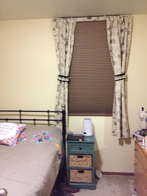 Curtains up and looking classy in my room!
