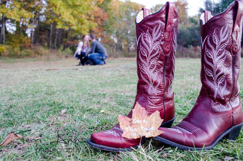Chris & Katie Engagement Cowboy Boot