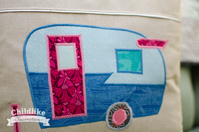 Applique Camper Pillow