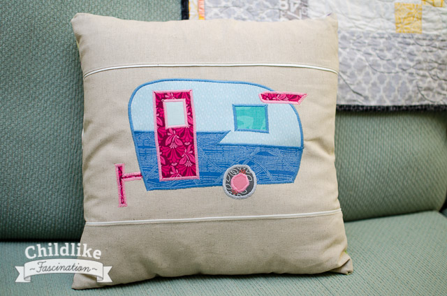 Shasta Camper Pillow Finished