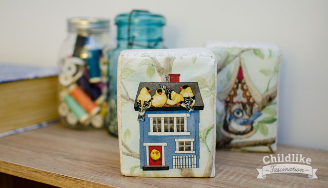 Tree Bird Soft Fabric Block