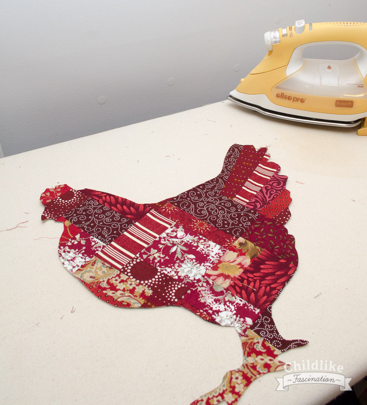 Chicken Marsala raw edge applique