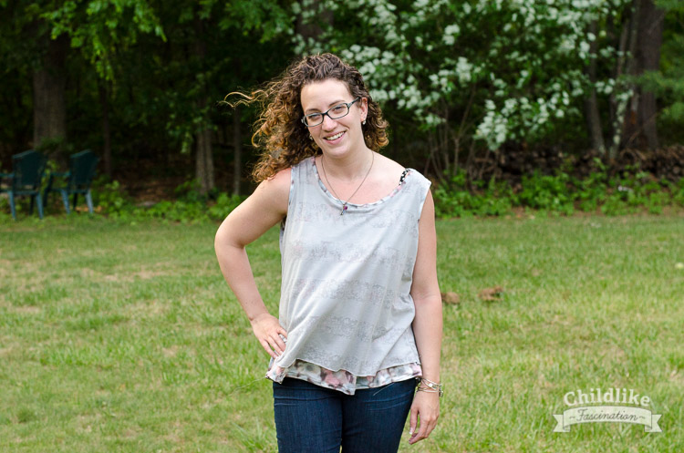 Terri Ann in the flutter knit tank