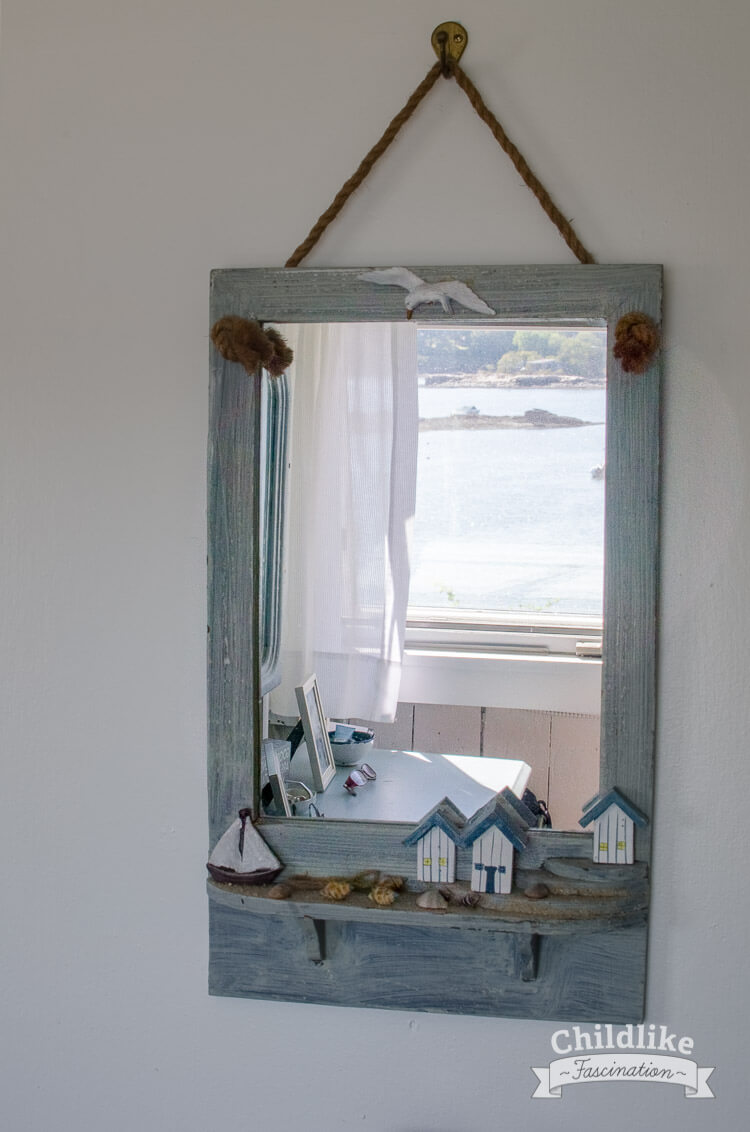 The mirror I bought as a gift for Gram, when I saw it in the store I knew it had to live at the cottage; it was made for it - ChildlikeFascination.com