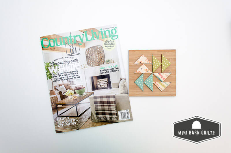 Mini Barn Quilts in Country Living Magazine