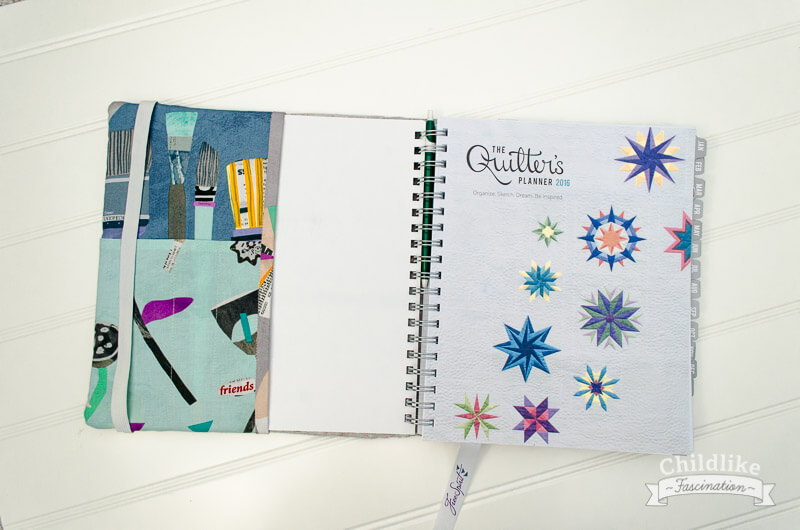 Inside flap of my Quilter's Planner case