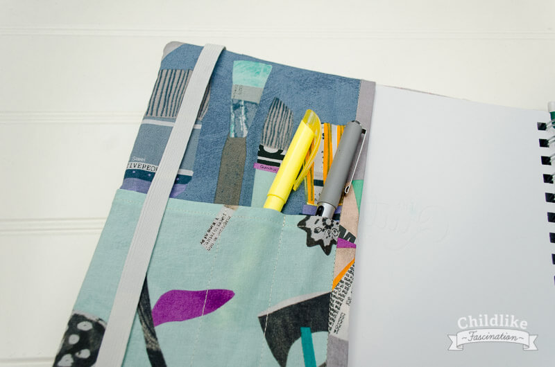 Details of inside flap in my new Quilter's Planner cover
