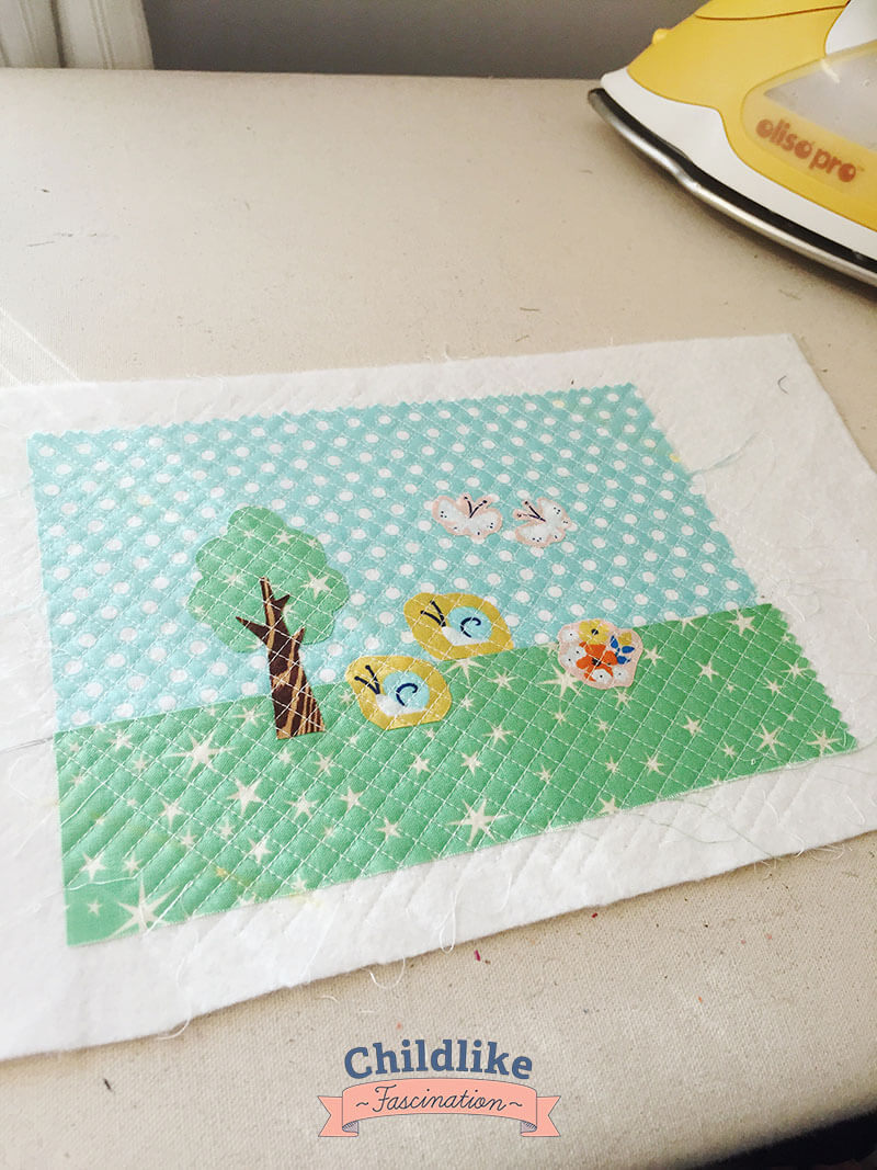 Love how the quilting came out on this little postcard!